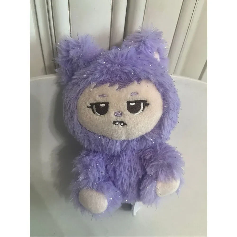 LaBabies Sparkle Fifi Labubu Monsters Clip On Plush Stuffed Toy Purple Tan NWOT